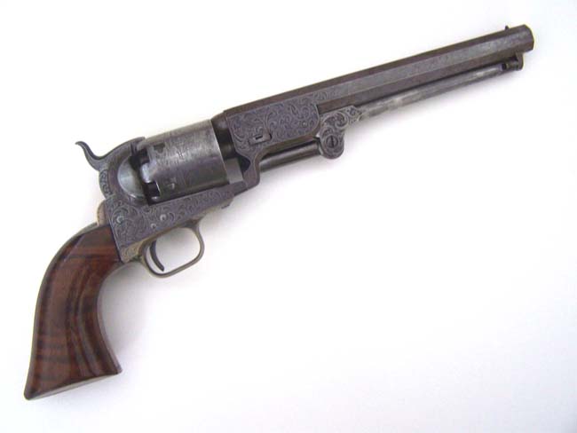 A Fine Cased Gustave Young Engraved Colt Model 1851 Navy Revolver — image 3